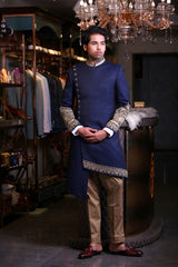 ASYMMETRICAL INDOWESTERN WITH ZARI WORK
