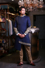 ASYMMETRICAL INDOWESTERN WITH ZARI WORK