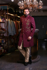 INDO-WESTERN IN ANGRAKHA DESIGN WITH PLEATS Ajjay-Mehrra