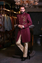 INDO-WESTERN IN ANGRAKHA DESIGN WITH PLEATS Ajjay-Mehrra