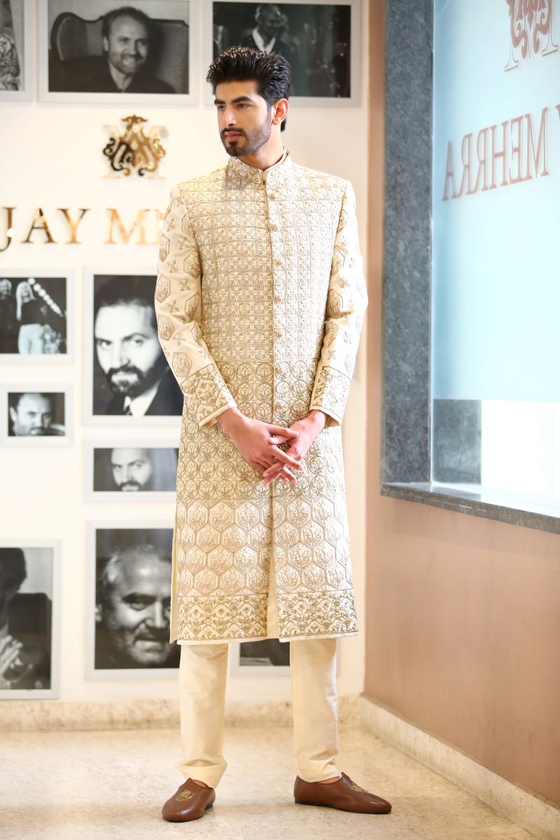 Colourful sherwani cheap