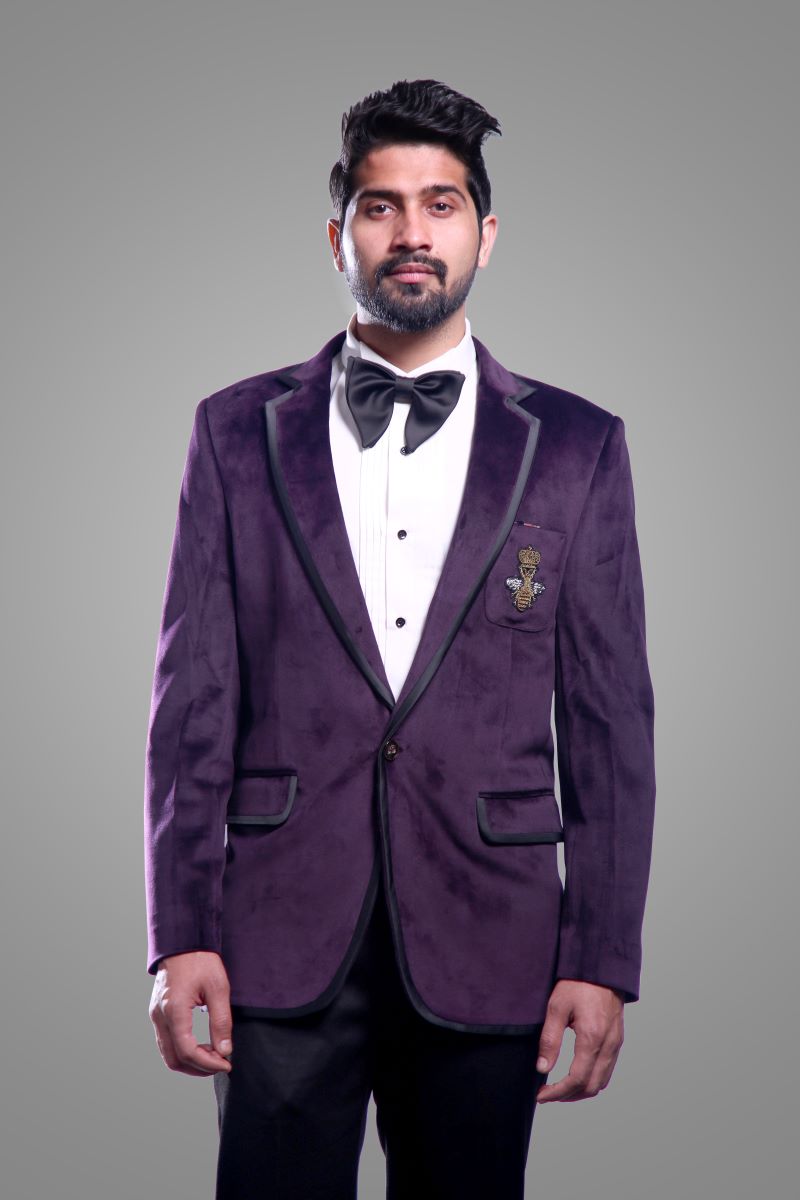 Purple on sale velvet tux