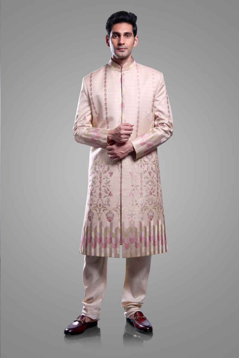 EMBROIDERED SHERWANI WITH BOTTOM Ajjay-Mehrra