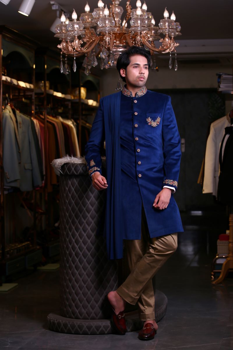 INDO-WESTERN WITH AN EMBELLISHED COLLAR Ajjay-Mehrra