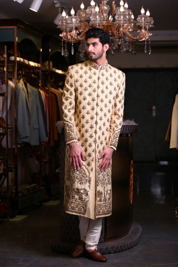 SHERWANI WITH DAPKA EMBELISHMENTS Ajjay-Mehrra