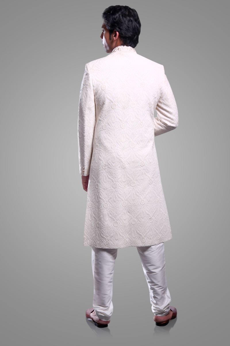 SHERWANI WITH INTRICATE CHIKANKARI Ajjay-Mehrra