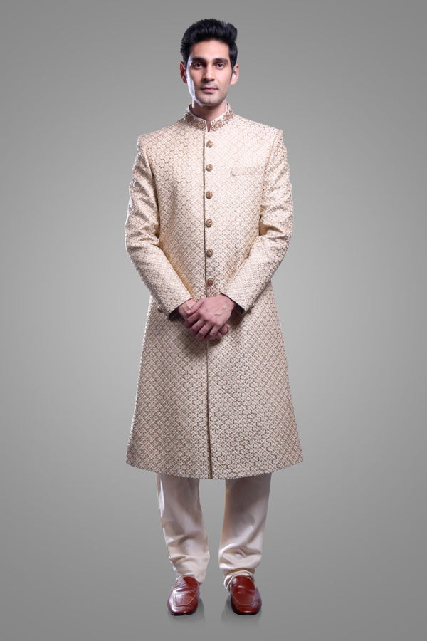 SILK SHERWANI WITH BOTTOM Ajjay-Mehrra