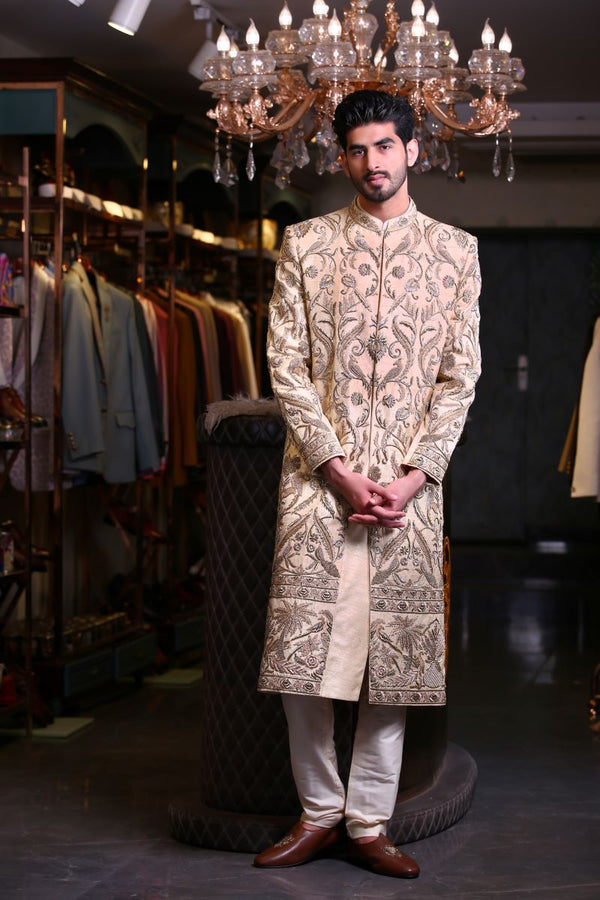 ZARDOZI DAPKA EMBELLISHED SHERWANI Ajjay-Mehrra